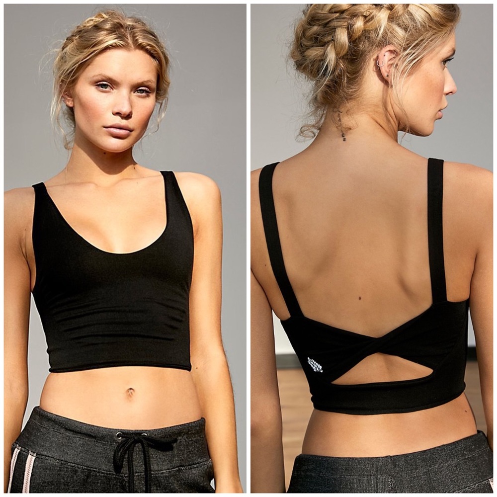 Free People Black Sports Bra